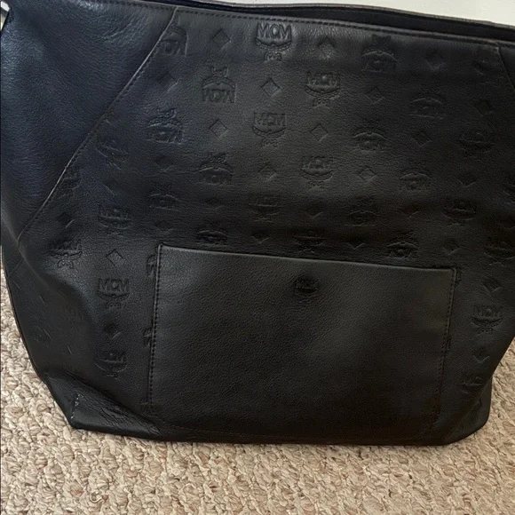 MCM Black Leather Shoulder Bag - Picture 3 of 11